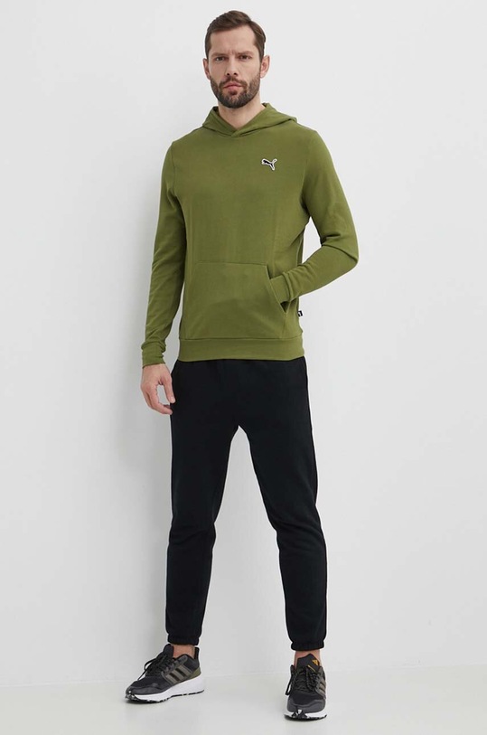 Puma bluza bawełniana BETTER ESSENTIALS 675978 zielony SS24