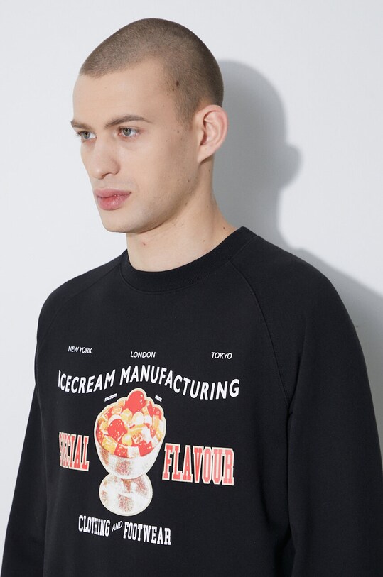 Icecream hanorac de bumbac Special Flavour Crewneck IC24122 negru
