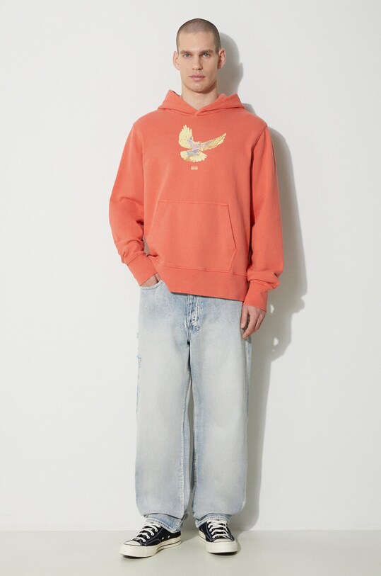 KSUBI hanorac de bumbac flight kash hoodie MPS24FL009 portocaliu SS24