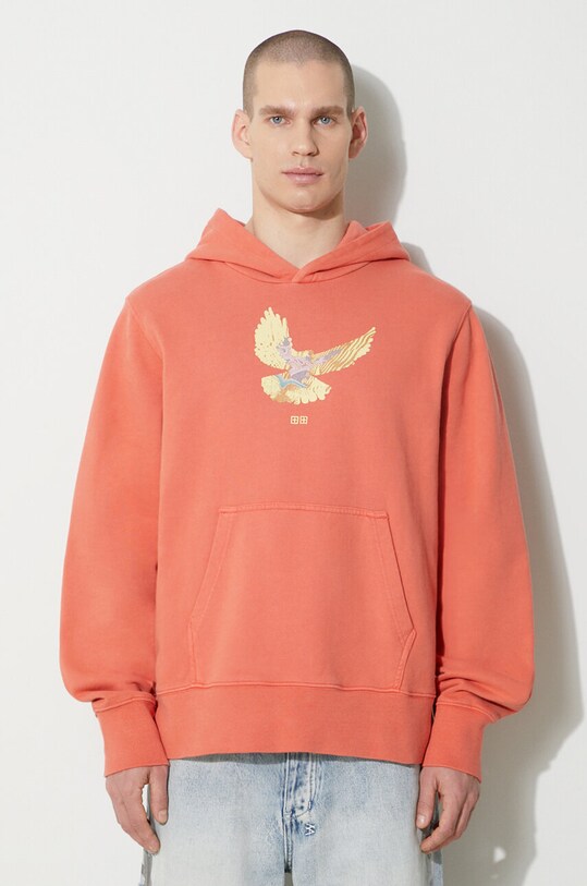 KSUBI hanorac de bumbac flight kash hoodie MPS24FL009 portocaliu