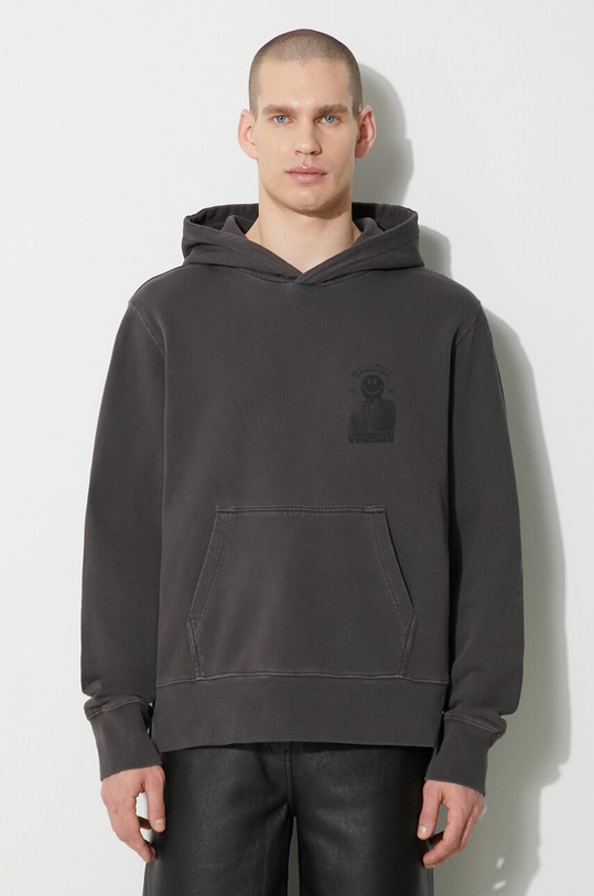 KSUBI cotton sweatshirt portal kash hoodie gray MPS24FL011