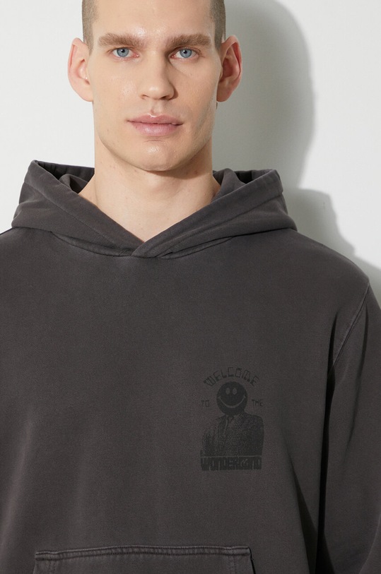 Pamučna dukserica KSUBI portal kash hoodie MPS24FL011 siva