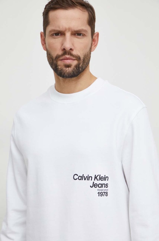 Calvin Klein Jeans bluza bawełniana beżowy J30J325155