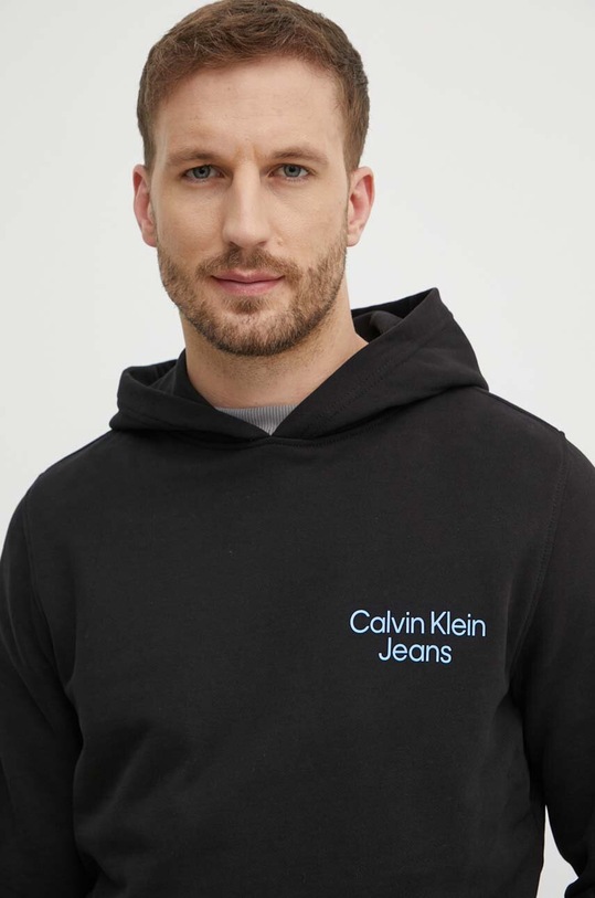 Calvin Klein Jeans hanorac de bumbac negru J30J325161