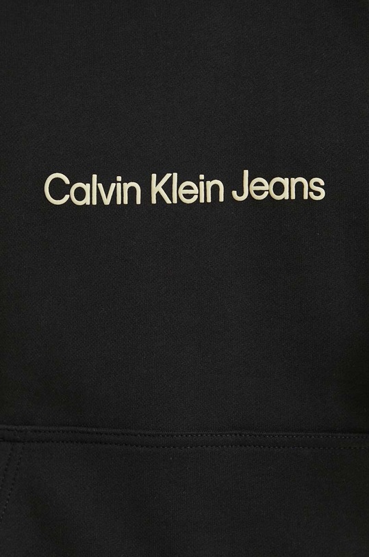 Βαμβακερή μπλούζα Calvin Klein Jeans J30J325353 μαύρο