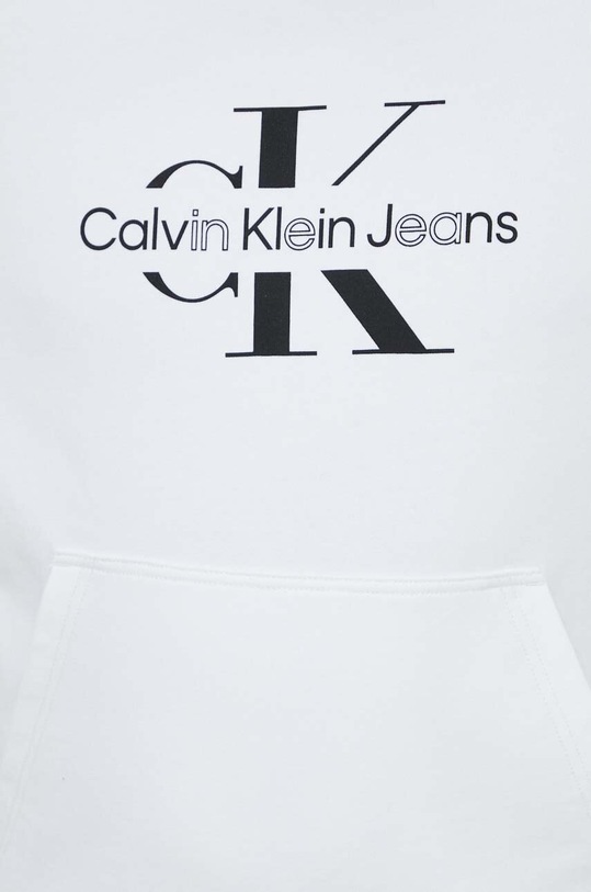 Bavlnená mikina Calvin Klein Jeans J30J325429 biela