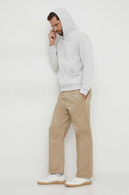 Pamučna dukserica Calvin Klein Jeans J30J325698 siva SS24