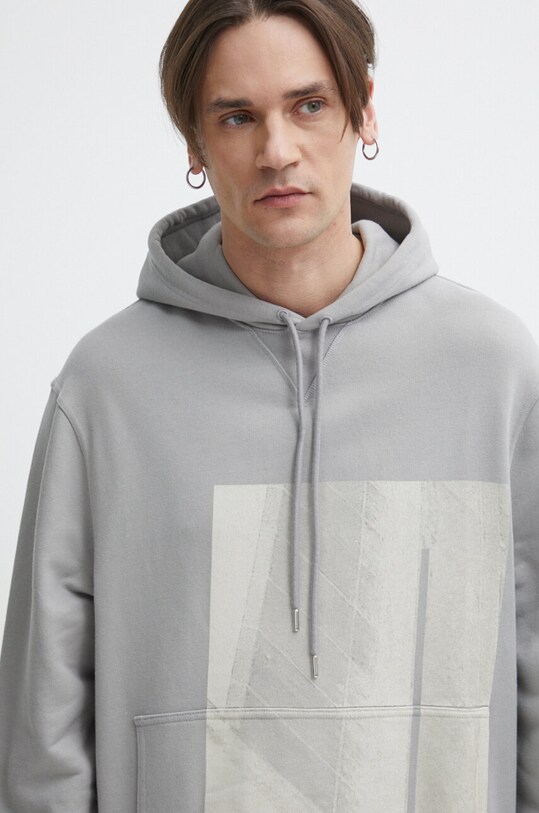 A-COLD-WALL* bluza bawełniana Strand Hoodie szary ACWMW186