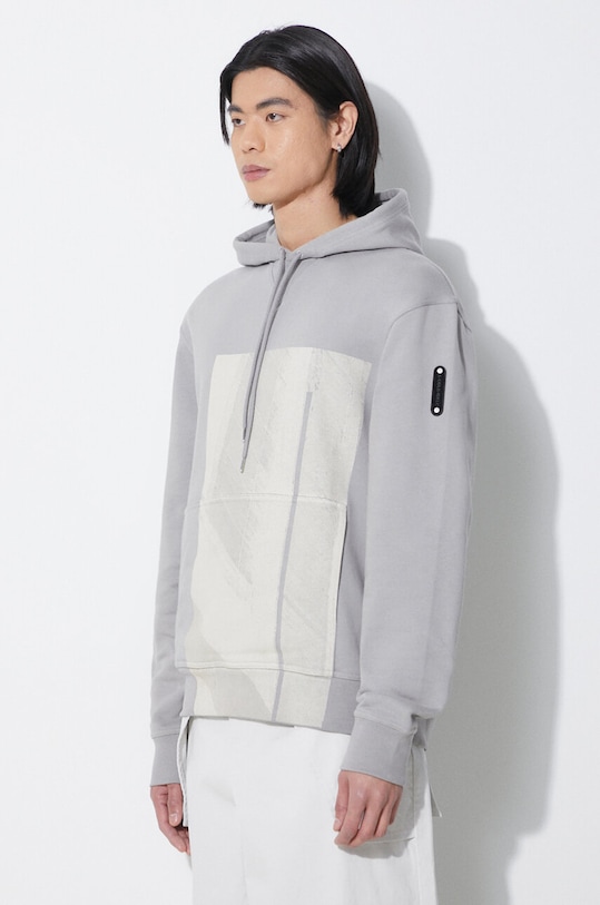 Памучен суичър A-COLD-WALL* Strand Hoodie сив ACWMW186