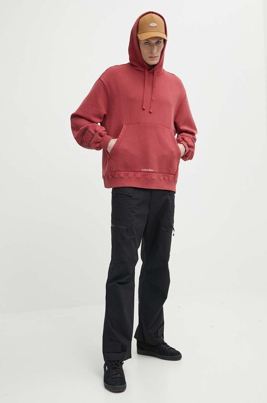A-COLD-WALL* bluza bawełniana Cubist Hoodie ACWMW173 bordowy SS24