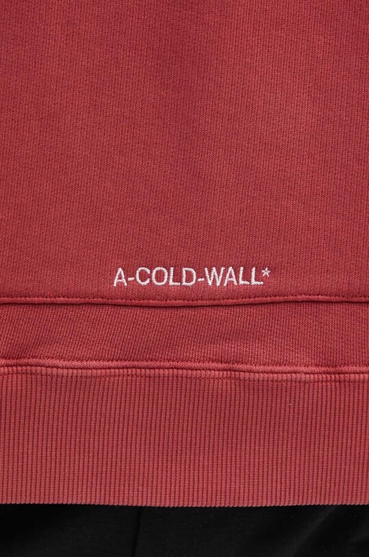 A-COLD-WALL* hanorac de bumbac Cubist Hoodie ACWMW173 burgundia