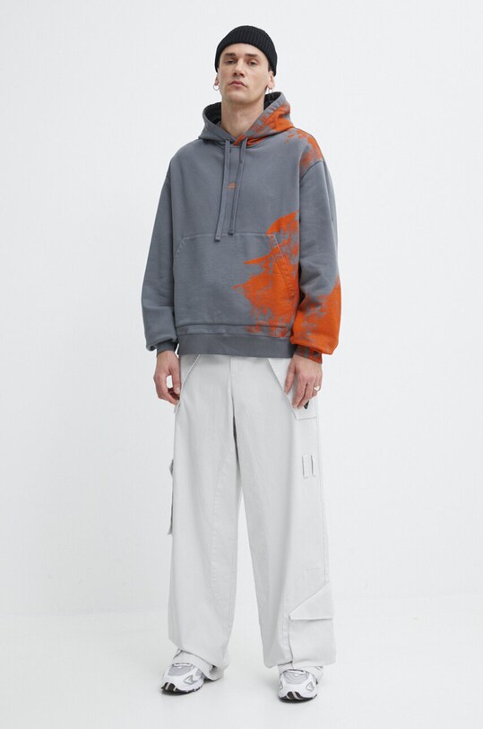 Βαμβακερή μπλούζα A-COLD-WALL* Brushstroke Hoodie ACWMW183 γκρί SS24