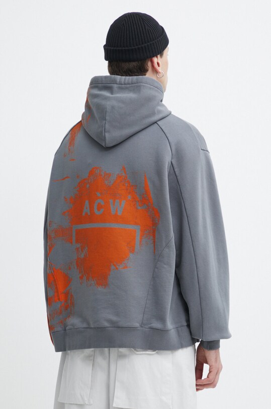 Ruházat A-COLD-WALL* pamut melegítőfelső Brushstroke Hoodie ACWMW183 szürke