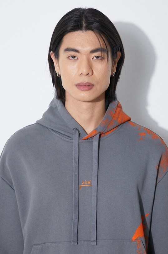 A-COLD-WALL* cotton sweatshirt Brushstroke Hoodie ACWMW183 gray