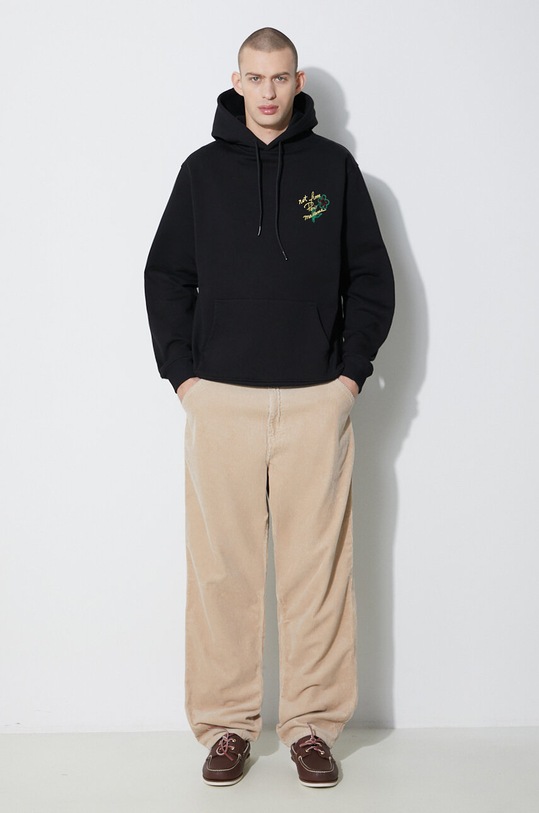Drôle de Monsieur cotton sweatshirt Le Hoodie Slogan Esquisse D.HO150.CO127.BL black SS24