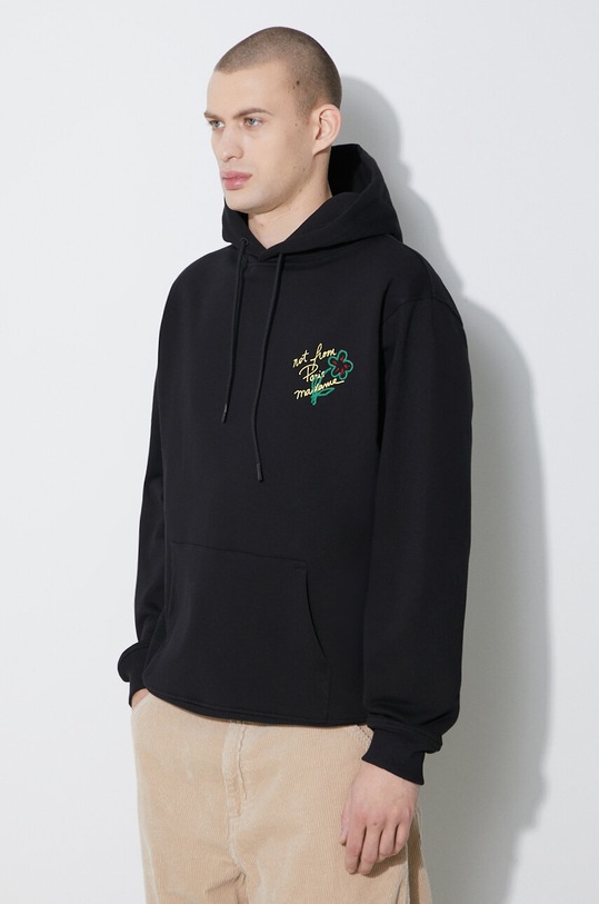 Clothing Drôle de Monsieur cotton sweatshirt Le Hoodie Slogan Esquisse D.HO150.CO127.BL black