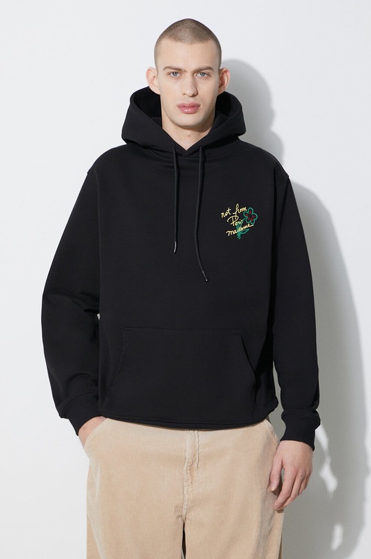 Drôle de Monsieur cotton sweatshirt Le Hoodie Slogan Esquisse black D.HO150.CO127.BL