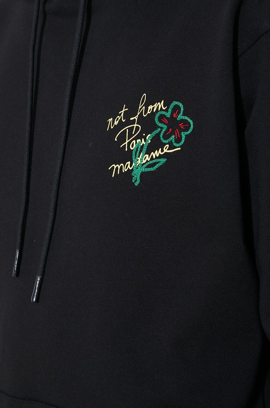 Drôle de Monsieur cotton sweatshirt Le Hoodie Slogan Esquisse D.HO150.CO127.BL
