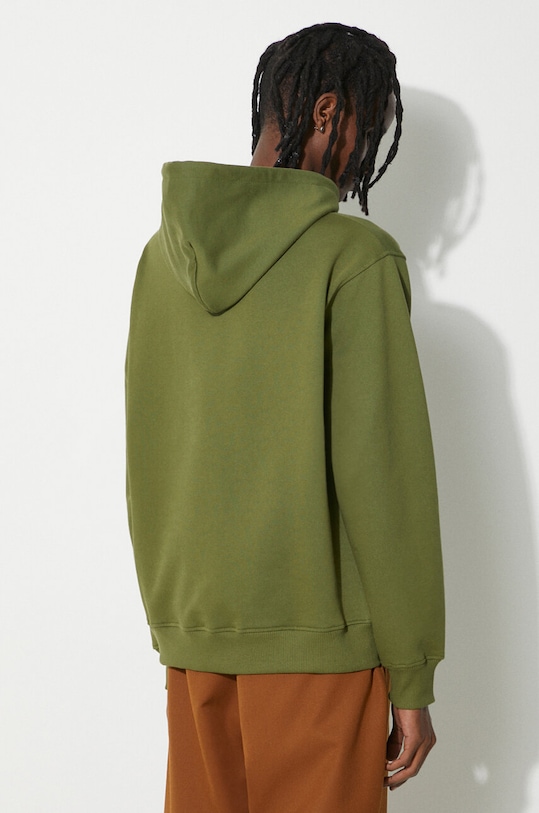 Odzież Drôle de Monsieur bluza bawełniana Le Hoodie Slogan D.HO153.CO127.KK zielony