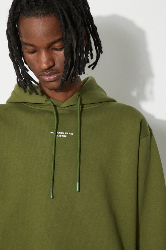 Drôle de Monsieur bluza bawełniana Le Hoodie Slogan D.HO153.CO127.KK zielony