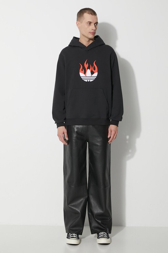 Хлопковая кофта adidas Originals IS0208 чёрный SS24