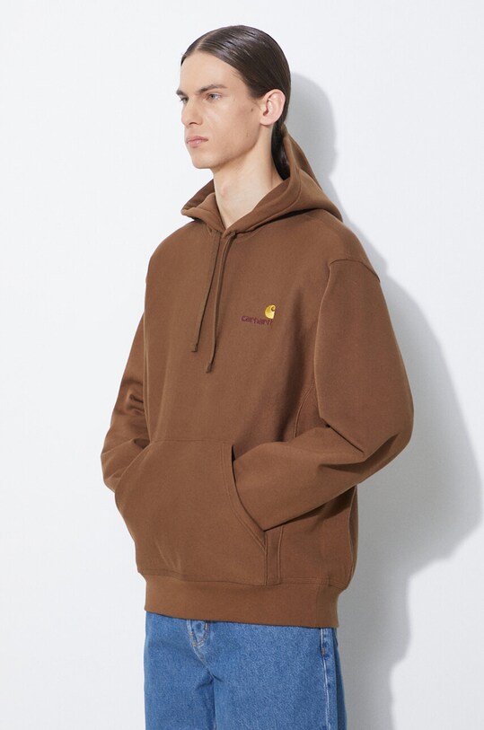 Mikina Carhartt WIP Hooded American Script Sweat I028279.1ZDXX hnedá