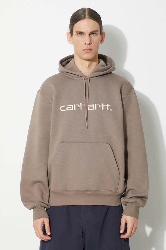 Carhartt WIP hooded sweatshirt Carhartt Sweat applique beige I030547.24EXX