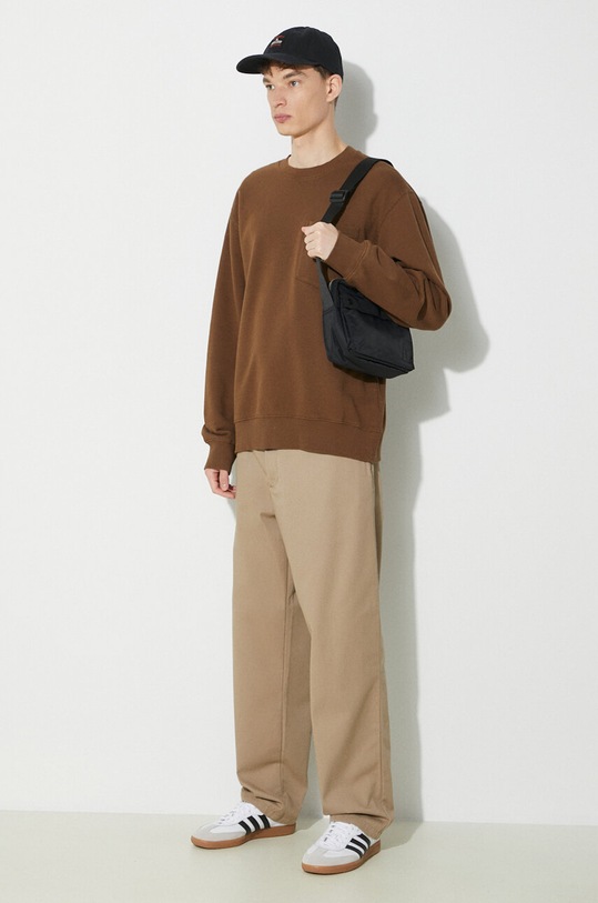 Carhartt WIP cotton sweatshirt Pocket Sweat I030903.1ZDXX brown SS24