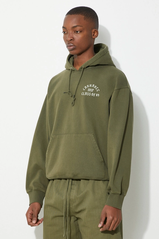 Carhartt WIP felpa Hooded Class of 89 Sweat verde I033269.25DGD