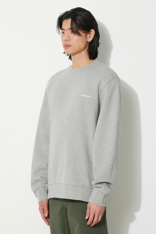 Carhartt WIP felpa Script Embroidery Sweat grigio I033657.00DXX