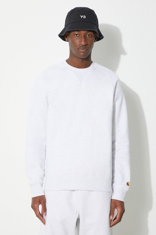 Кофта Carhartt WIP Chase Sweat гладкий сірий I033660.00JXX