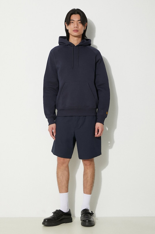 Μπλούζα Carhartt WIP Hooded Chase Sweat I033661.00HXX σκούρο μπλε AW25