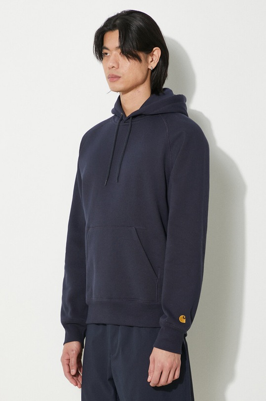 Μπλούζα Carhartt WIP Hooded Chase Sweat σκούρο μπλε I033661.00HXX