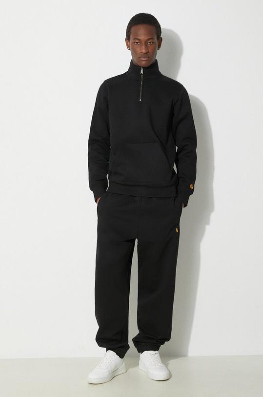 Кофта Carhartt WIP Chase Neck Zip I033665.00FXX чорний AW24