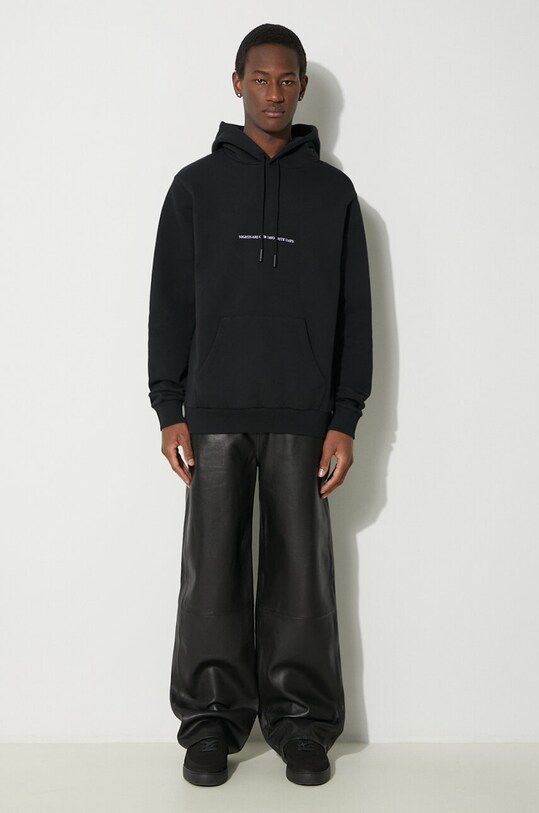 Pamučna dukserica Marcelo Burlon Party Quote Regular Hoodie CMBB007S24FLE0051001 crna SS24