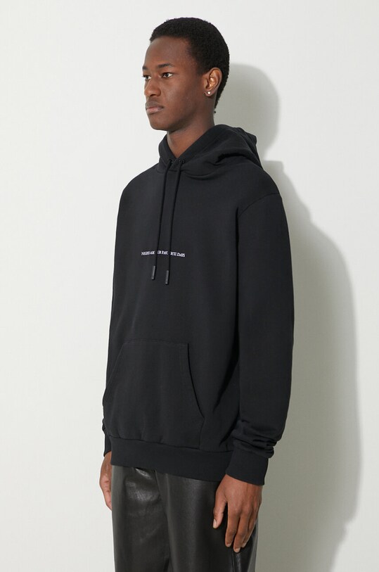 Pamučna dukserica Marcelo Burlon Party Quote Regular Hoodie crna CMBB007S24FLE0051001