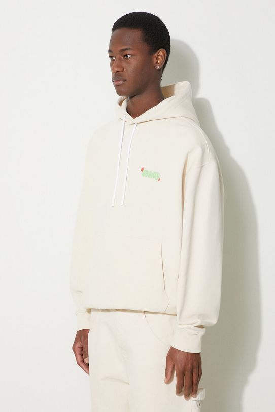 Хлопковая кофта Marcelo Burlon Solsticio Comfort Hoodie бежевый CMBB106S24FLE0060C50