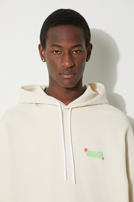 Marcelo Burlon cotton sweatshirt Solsticio Comfort Hoodie CMBB106S24FLE0060C50 beige