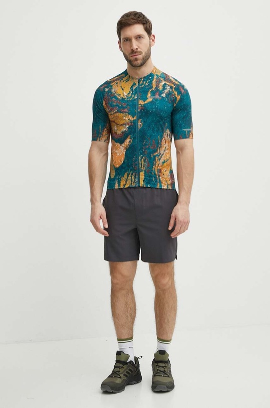 Ποδηλατικό κοντομάνικο Jack Wolfskin Gravex Printed 1809991 πράσινο SS24