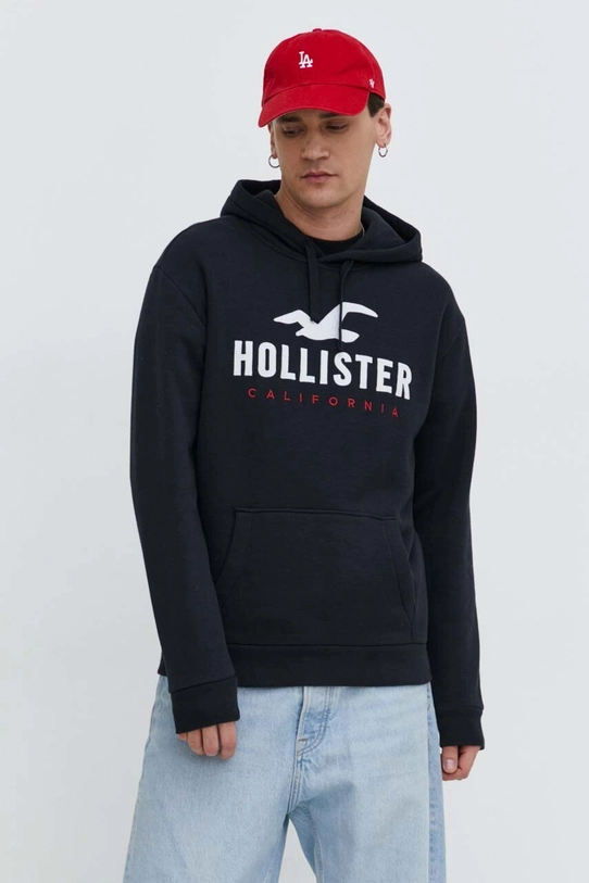 Μπλούζα Hollister Co. εφαρμογή μαύρο KI322.4051.900