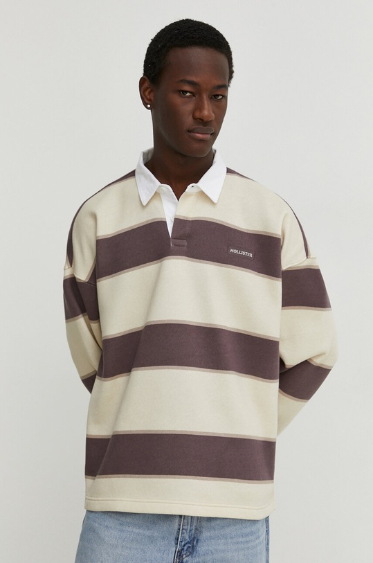 Μπλούζα Hollister Co. χωρίς κουκούλα μπεζ KI322.4061.411