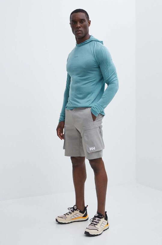 Icebreaker bluza sportowa 125 Cool-Lite Merino Blend Sphere IB0A56EUA751 zielony SS24