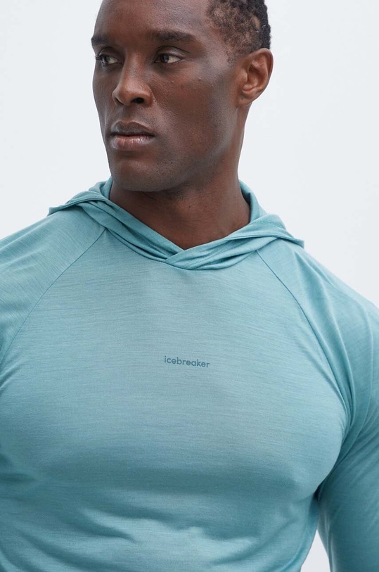 Sportovní mikina Icebreaker 125 Cool-Lite Merino Blend Sphere zelená IB0A56EUA751