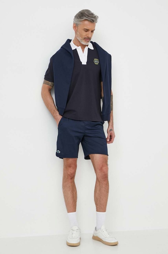 Lacoste hanorac de bumbac SH7491 bleumarin SS24
