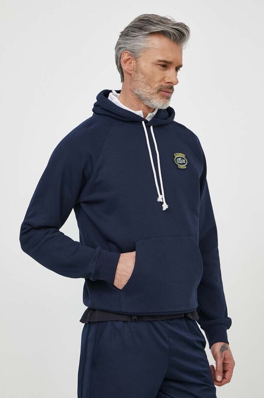 Lacoste felpa in cotone blu navy SH7491