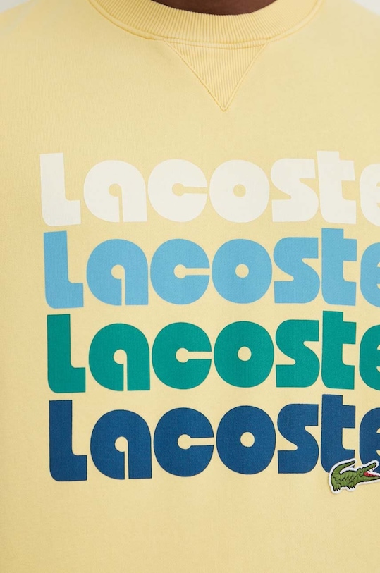 Бавовняна кофта Lacoste SH7504 жовтий
