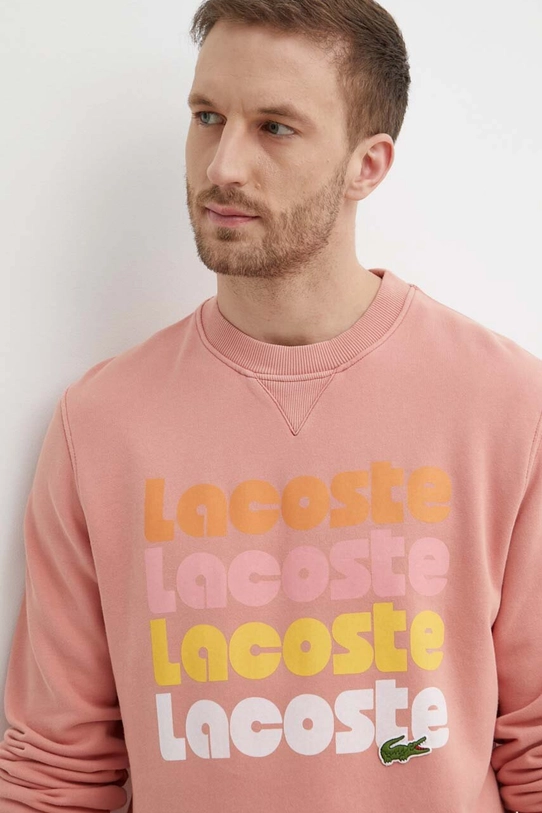 Pamučna dukserica Lacoste roza SH7504