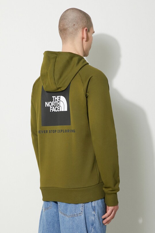 Îmbrăcăminte The North Face hanorac de bumbac M Raglan Redbox Hoodie NF0A2ZWUPIB1 verde