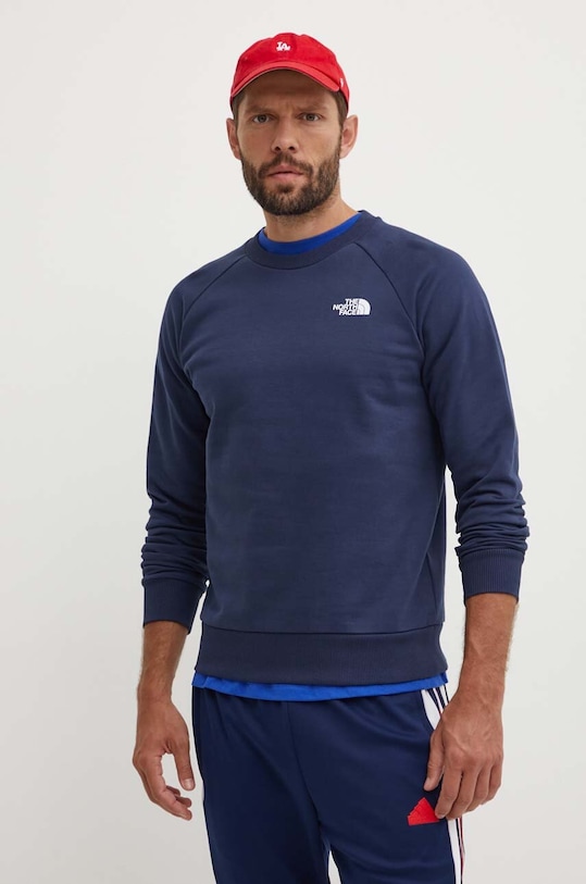 Odzież The North Face bluza bawełniana M Raglan Redbox Crew NF0A4SZ98K21 granatowy