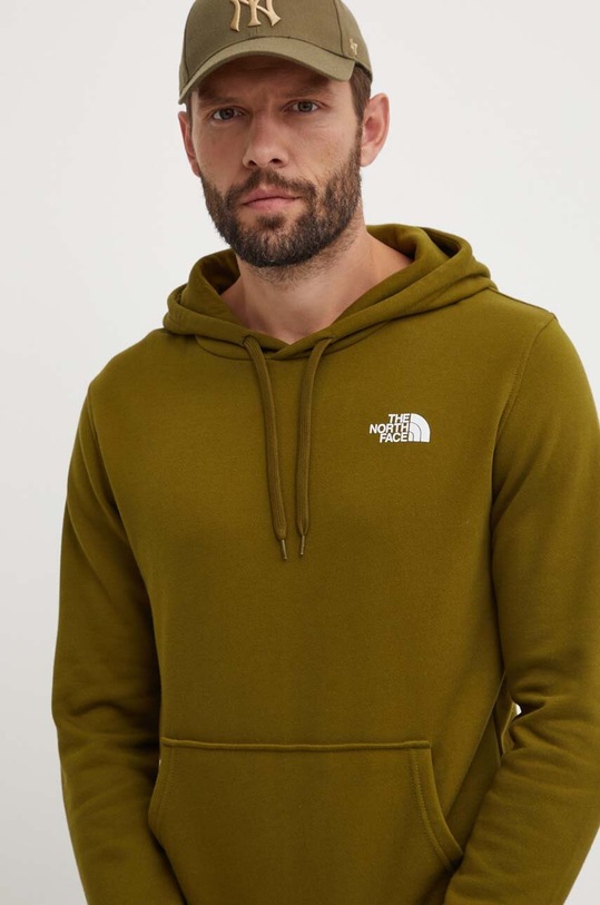 The North Face bluza bawełniana M Simple Dome Hoodie nadruk zielony NF0A7X1JPIB1